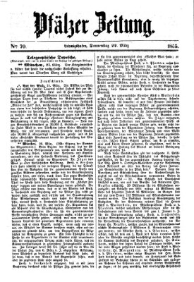 Pfälzer Zeitung Donnerstag 22. März 1855