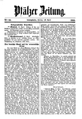 Pfälzer Zeitung Freitag 13. April 1855