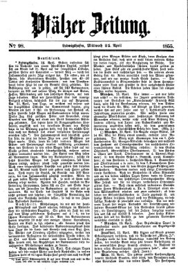 Pfälzer Zeitung Mittwoch 25. April 1855