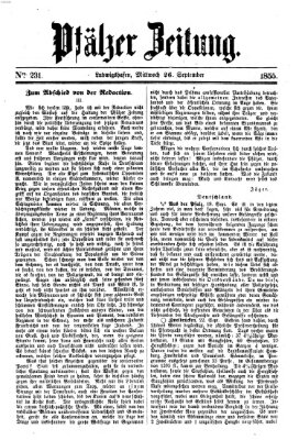 Pfälzer Zeitung Mittwoch 26. September 1855
