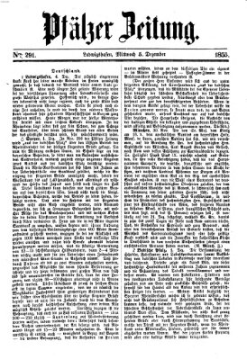 Pfälzer Zeitung Mittwoch 5. Dezember 1855
