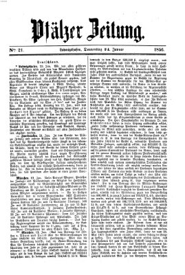 Pfälzer Zeitung Donnerstag 24. Januar 1856