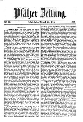 Pfälzer Zeitung Mittwoch 26. März 1856