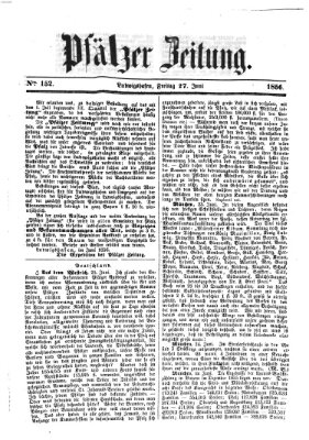 Pfälzer Zeitung Freitag 27. Juni 1856