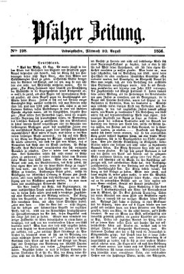 Pfälzer Zeitung Mittwoch 20. August 1856