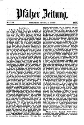 Pfälzer Zeitung Sonntag 5. Oktober 1856