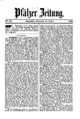 Pfälzer Zeitung Donnerstag 16. Oktober 1856