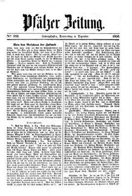 Pfälzer Zeitung Donnerstag 4. Dezember 1856