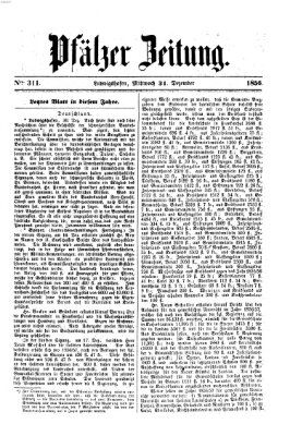 Pfälzer Zeitung Mittwoch 31. Dezember 1856