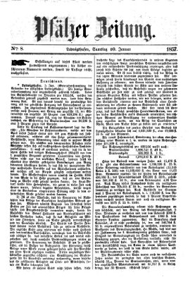 Pfälzer Zeitung Samstag 10. Januar 1857