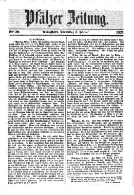 Pfälzer Zeitung Donnerstag 5. Februar 1857