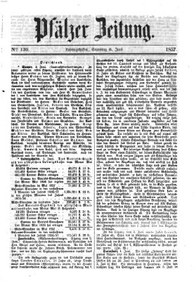 Pfälzer Zeitung Samstag 6. Juni 1857