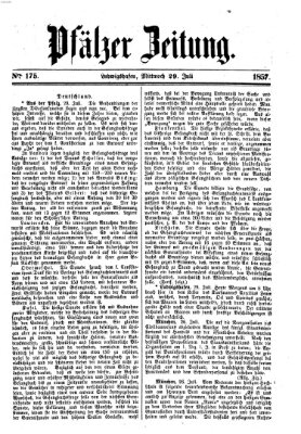 Pfälzer Zeitung Mittwoch 29. Juli 1857