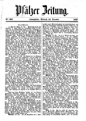 Pfälzer Zeitung Mittwoch 23. Dezember 1857