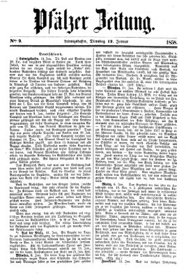 Pfälzer Zeitung Dienstag 12. Januar 1858
