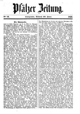 Pfälzer Zeitung Mittwoch 20. Januar 1858
