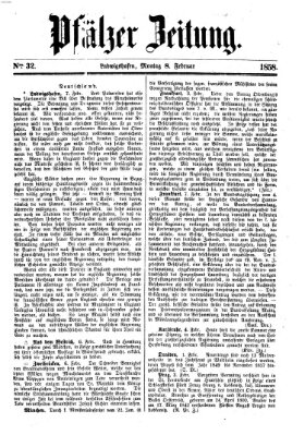 Pfälzer Zeitung Montag 8. Februar 1858