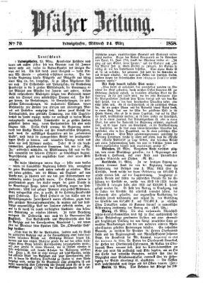 Pfälzer Zeitung Mittwoch 24. März 1858