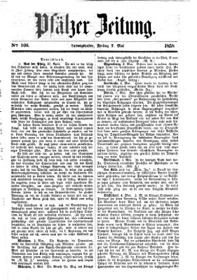 Pfälzer Zeitung Freitag 7. Mai 1858