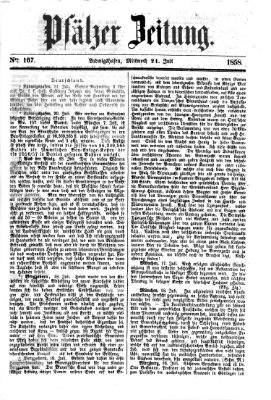 Pfälzer Zeitung Mittwoch 21. Juli 1858