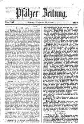 Pfälzer Zeitung Donnerstag 28. Oktober 1858
