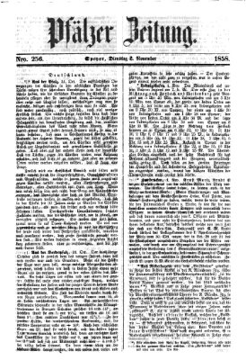Pfälzer Zeitung Dienstag 2. November 1858
