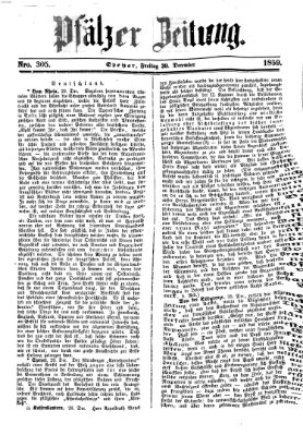 Pfälzer Zeitung Freitag 30. Dezember 1859