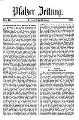 Pfälzer Zeitung Freitag 20. Januar 1860