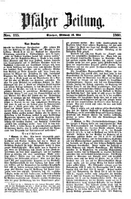Pfälzer Zeitung Mittwoch 16. Mai 1860