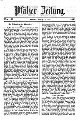 Pfälzer Zeitung Freitag 13. Juli 1860