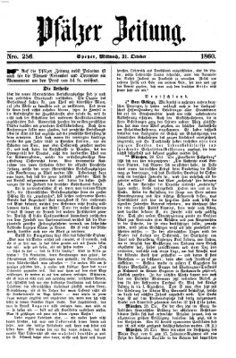 Pfälzer Zeitung Mittwoch 31. Oktober 1860