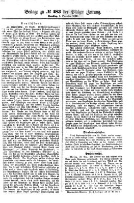 Pfälzer Zeitung Samstag 1. Dezember 1860