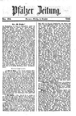Pfälzer Zeitung Montag 3. Dezember 1860