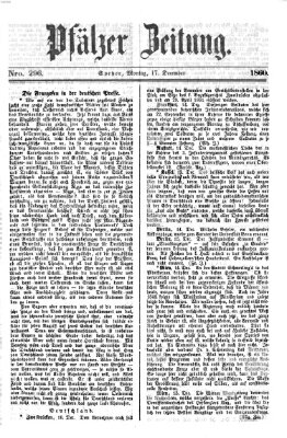 Pfälzer Zeitung Montag 17. Dezember 1860