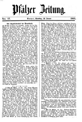 Pfälzer Zeitung Samstag 19. Januar 1861