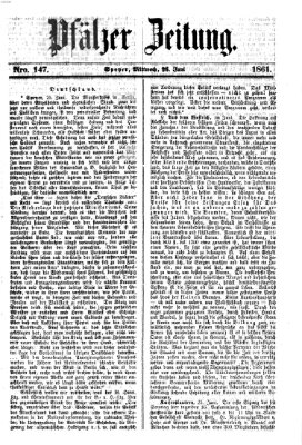Pfälzer Zeitung Mittwoch 26. Juni 1861