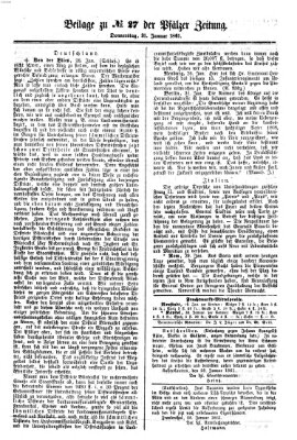 Pfälzer Zeitung Donnerstag 31. Januar 1861