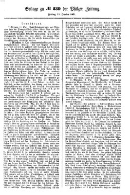 Pfälzer Zeitung Freitag 11. Oktober 1861
