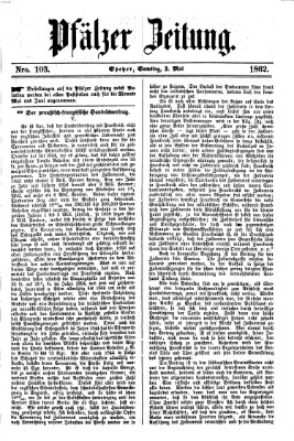Pfälzer Zeitung Samstag 3. Mai 1862