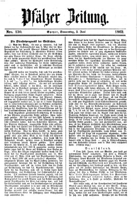 Pfälzer Zeitung Donnerstag 5. Juni 1862
