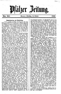 Pfälzer Zeitung Dienstag 14. Oktober 1862