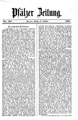 Pfälzer Zeitung Freitag 31. Oktober 1862
