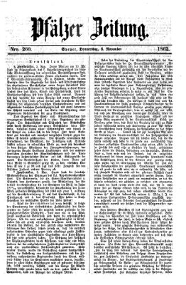 Pfälzer Zeitung Donnerstag 6. November 1862