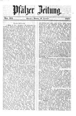 Pfälzer Zeitung Montag 29. Dezember 1862