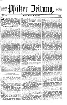Pfälzer Zeitung Mittwoch 9. September 1863