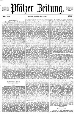 Pfälzer Zeitung Mittwoch 14. Oktober 1863