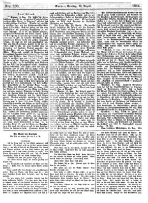 Pfälzer Zeitung Samstag 13. August 1864