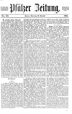 Pfälzer Zeitung Donnerstag 22. September 1864
