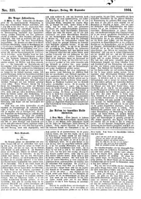 Pfälzer Zeitung Freitag 23. September 1864