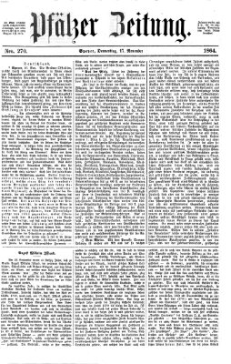 Pfälzer Zeitung Donnerstag 17. November 1864
